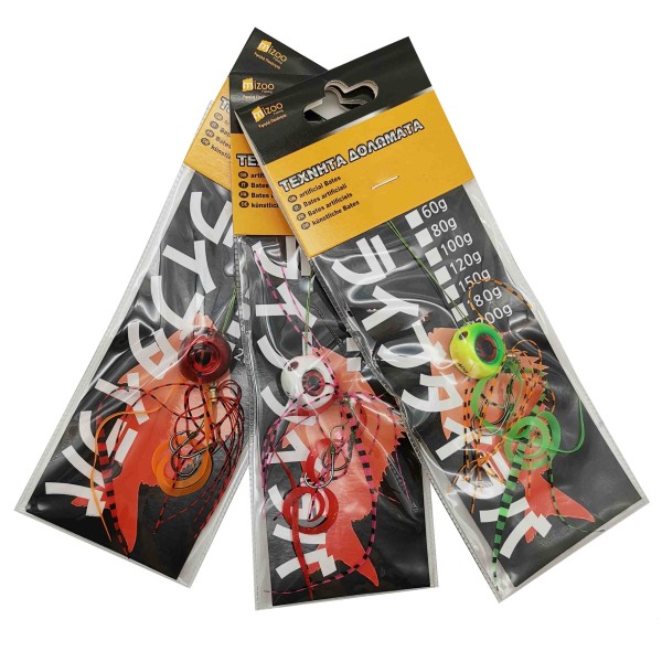 MIZOO FISHING ΤΕΧΝΗΤΟ ΔΟΛΩΜΑ ΜΑΤΙ ΨΑΡΙΟΥ ΒΑΡΙΔΙΟ ΜΕ ΑΓΚΙΣΤΡΙΑ 40G ΣΕ 3 ΧΡΩΜΑΤΑ